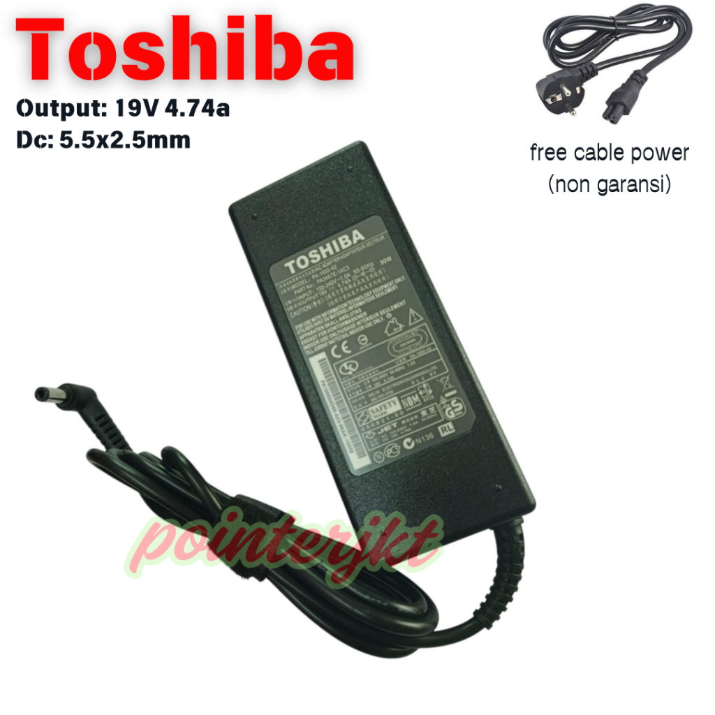 Adaptor Charger Toshiba Satellite A85 L45 M40 A200 19V 4.74A