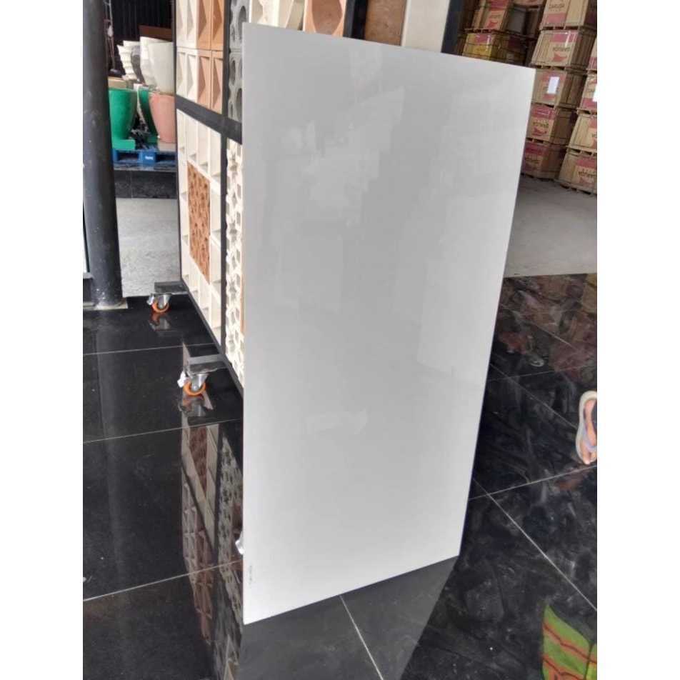 GRANIT KITCHEN SET PUTIH POLOS UKURAN 60X120 | PORCELAIN ST001 PURE WHITE 60X120