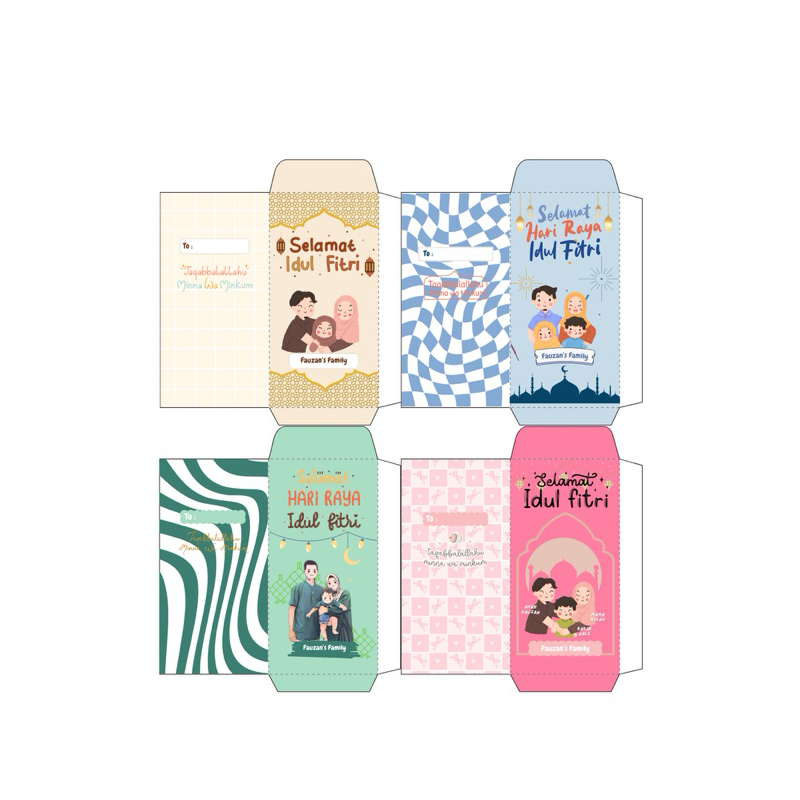 

Amplop lebaran hari raya lucu custom nama