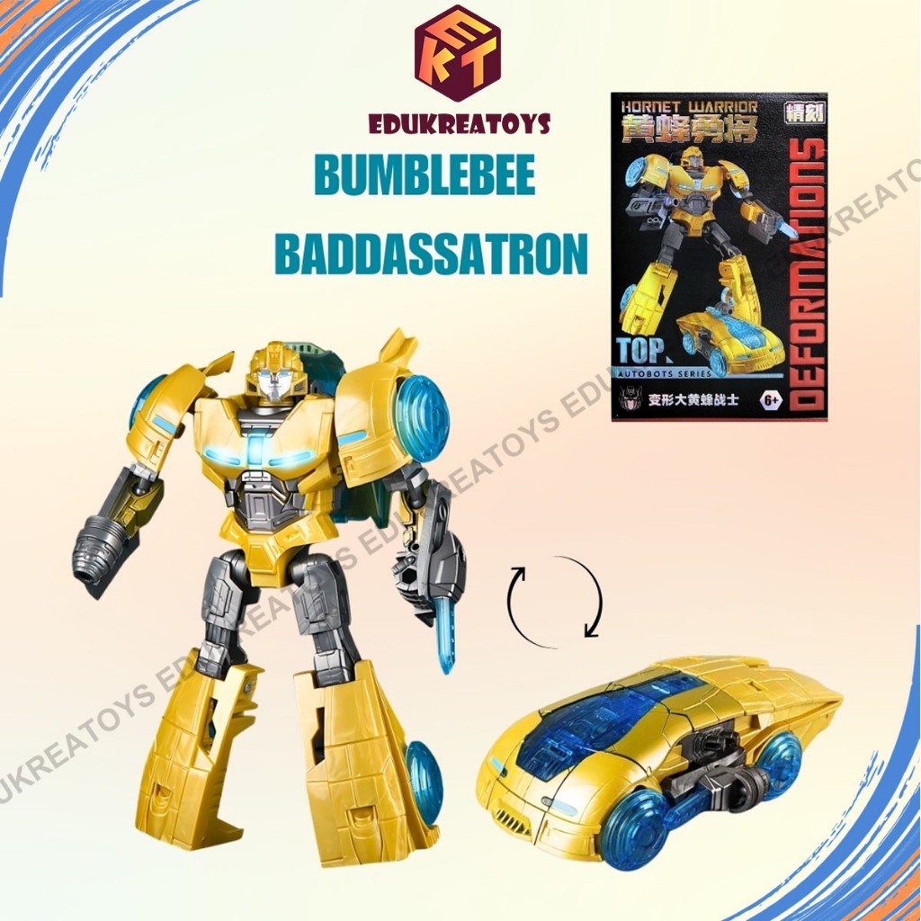 Mainan robot transform one bumblebee Hornet Warrior Jk-09 Baddassatron