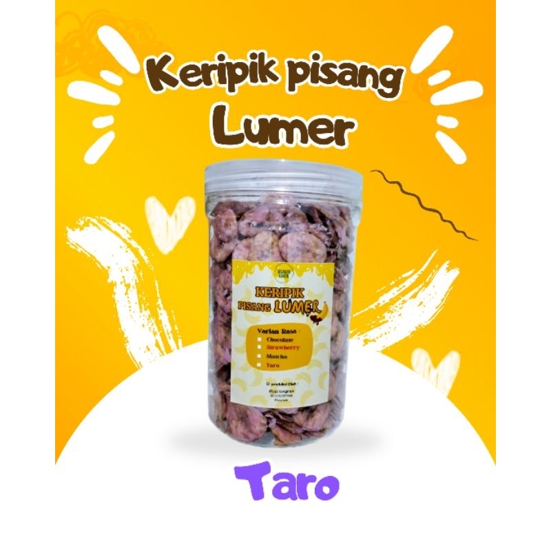 

Keripik Pisang Lumer "Taro" 300gr - Toples Tabung