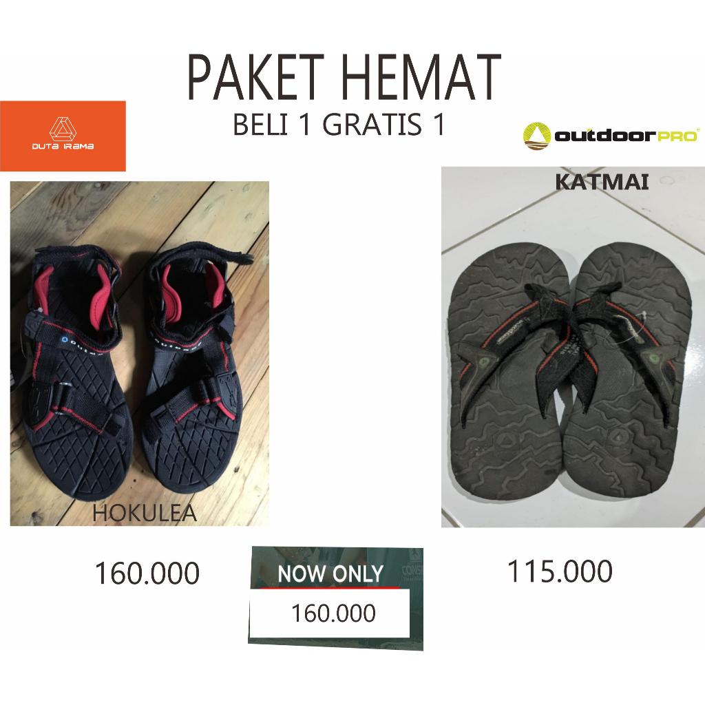 DUTAIRAMA - PAKET HEMAT BELI 1 GRATIS 1 SANDAL OUTDOOR HOKULEA + KATMAI