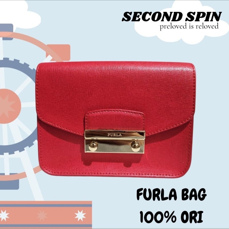 Furla Bag Metropolis/Tas Furla Metropolis in Red/Sling Bag Furla