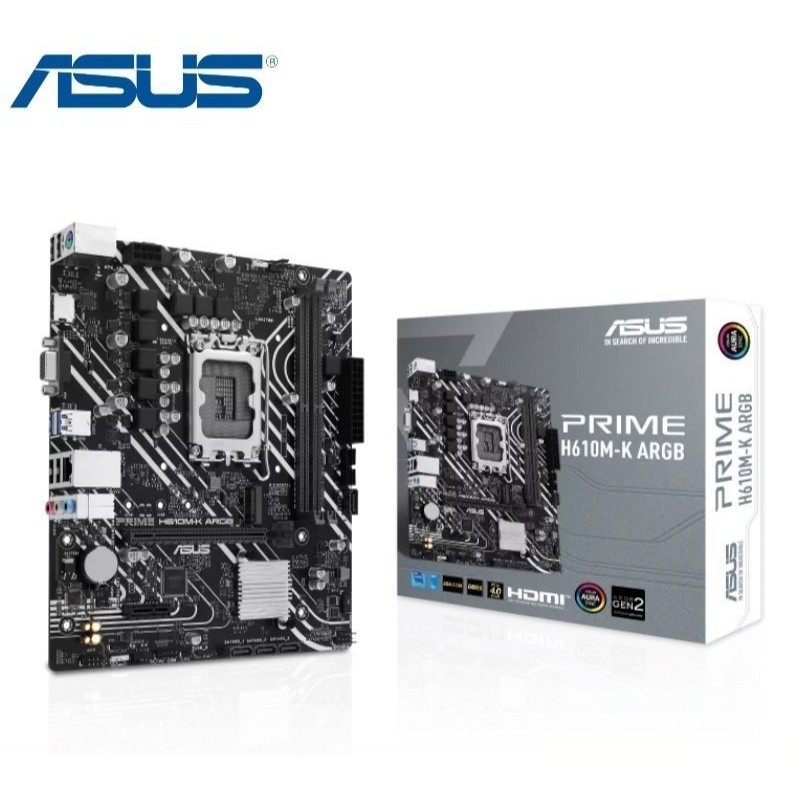 Motherboard Asus Prime H610M-K ARGB DDR5 Intel LGA 1700 - Motherboard H610 DDR5