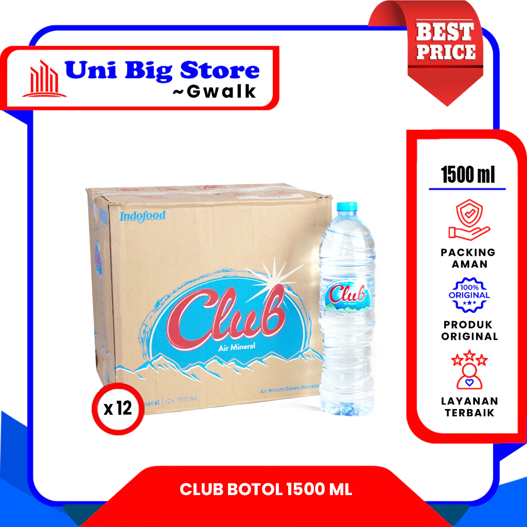 

CLUB AIR MINERAL BOTOL DUS - (1500 ml x 12 pcs)