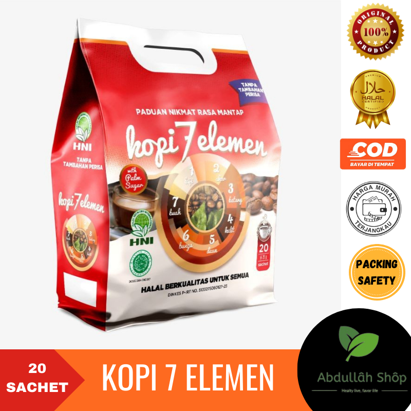 

Kopi 7 Elemen Herbal Kesehatan Kopi Sevel isi 20 Sachet