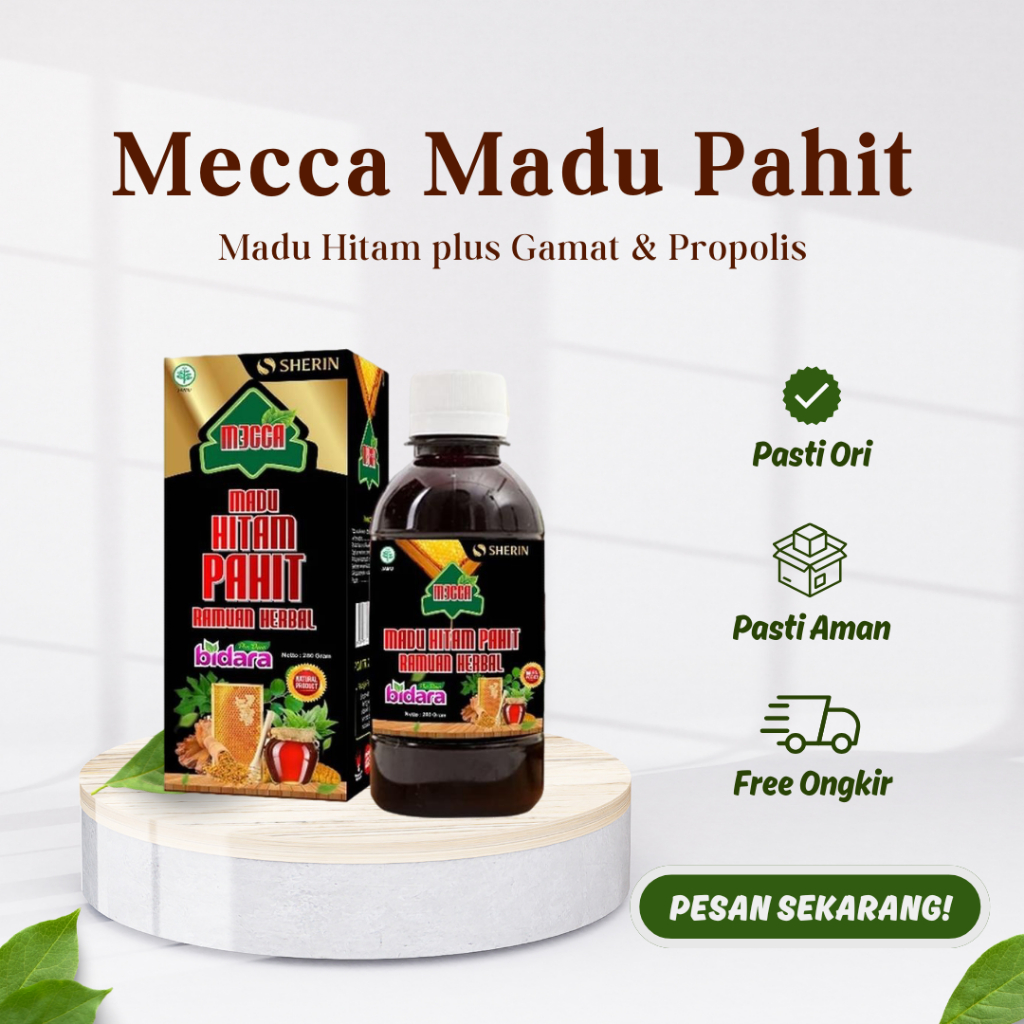 

Madu Hitam Pahit plus Propolis Ori 280gr Sherin - Mecca Bidara Ruqyah Herbal Kolesterol Diabetes Hipertensi