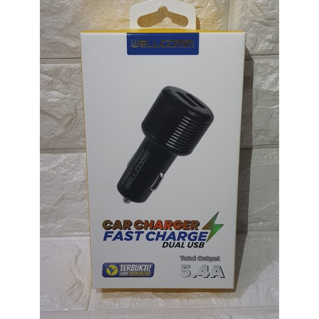 Charger Mobil Fast Charging Wellcomm 2 Usb - Car Charger Dual Usb Fast