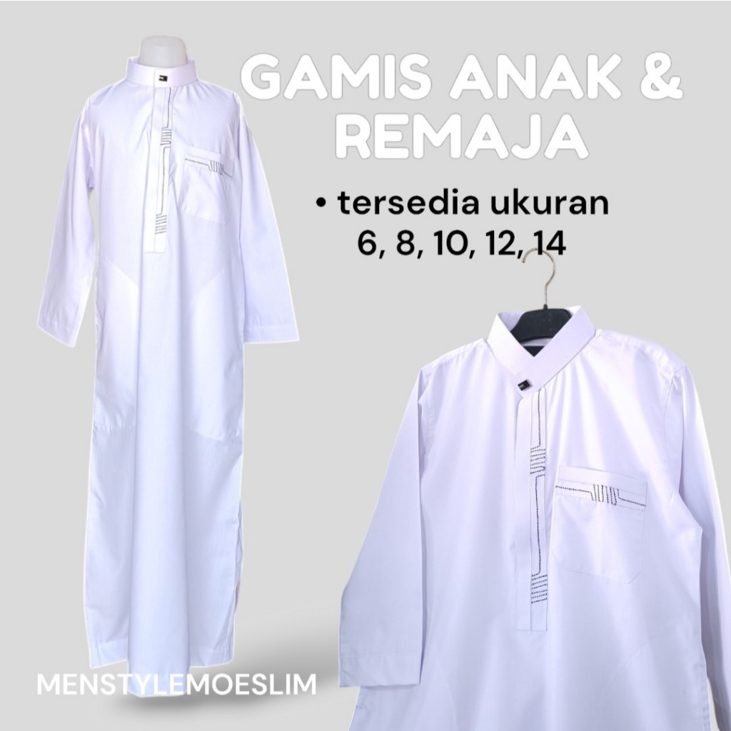 MENSTYLEMOESLIM | Gamis / Jubah Anak & Remaja Motif | Gamis Anak & Remaja Ar Rethobe