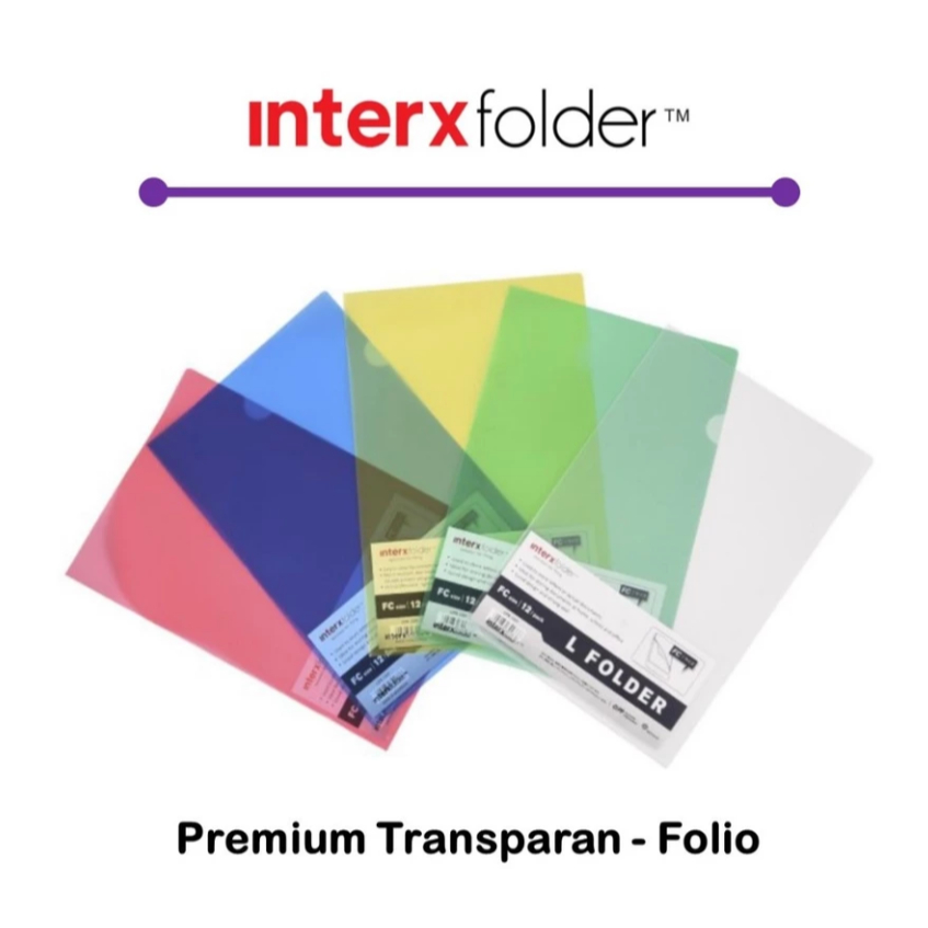 

INTERX Map L Bening F4/Folio Inter X / Map L Premium / Map Plastik Bening F4 Folio
