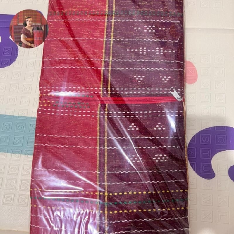 TERMURAH TANDOK TAS SEDANG MOTIF ULOS SADUM ASLI PENGRAJIN SOUVENIR BATAK BORU ISI 7-9 LITER BERAS