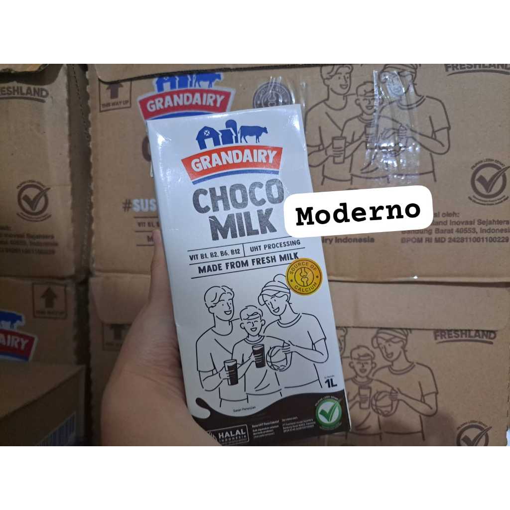 

Susu UHT Grandairy Choco milk 1 Liter perkarton isi 12