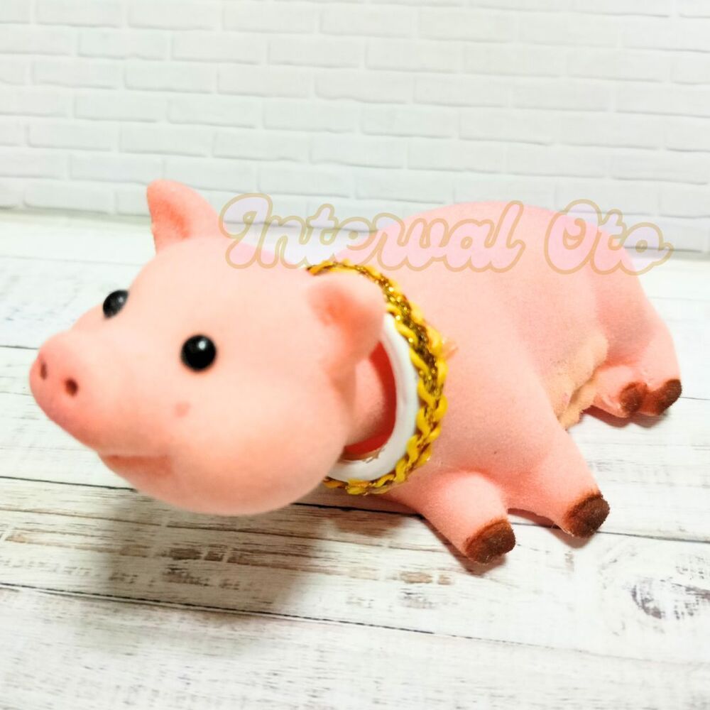 Boneka Goyang Pig Pajangan Dashboard Mobil Boneka Babi Pink