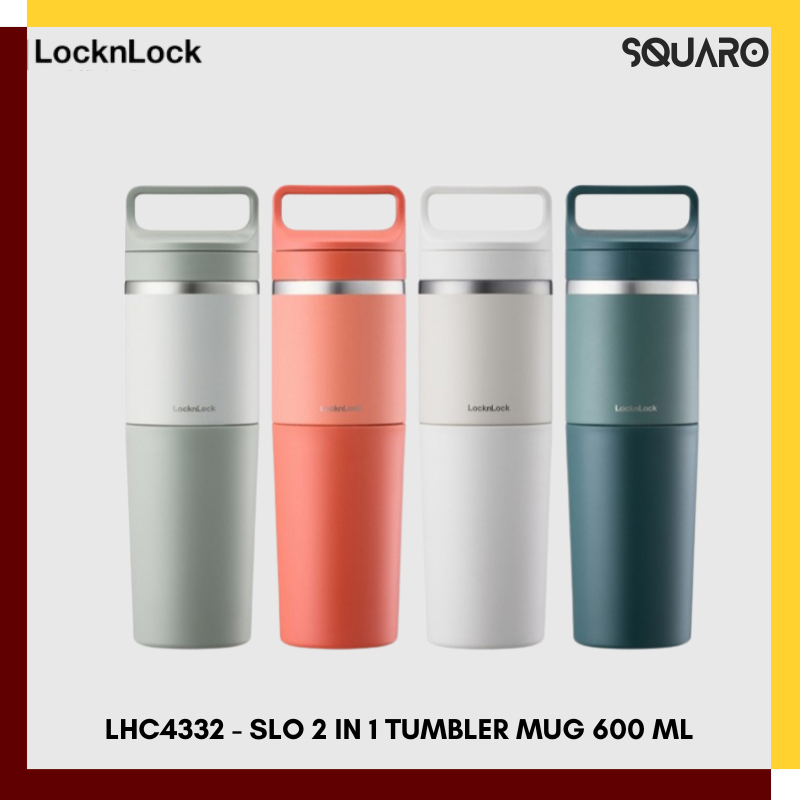 SQUARO - LocknLock Slo 2in1 Tumbler Mug 600ml | LHC4332