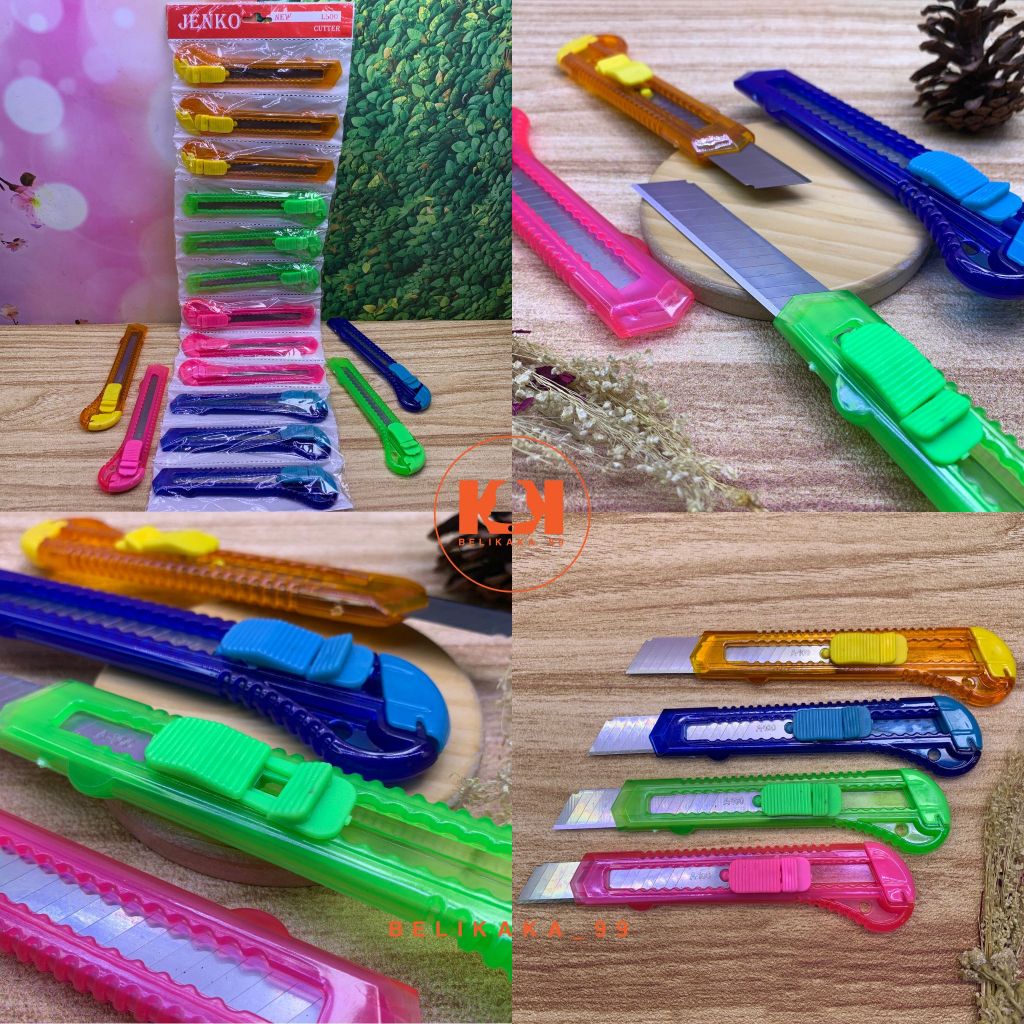

PISAU CUTTER BENING WARNA MEREK JENKO L500 UKURAN 15CM / KATER JENKO 15 CM / CUTTER WARNA JENKO