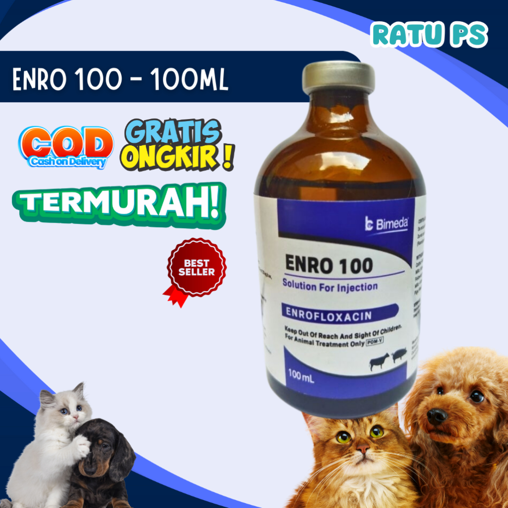 Enro 100 Bimeda 100 ml - Enrofloxacin Ternak