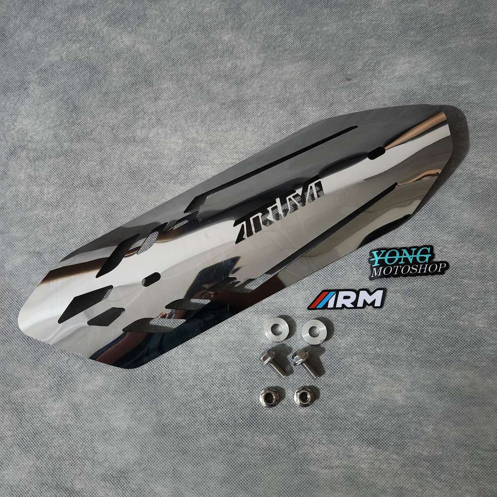 COVER KNALPOT STAINLESS BEAT TAMENG STAINLESS STEEL ARM ARUMI