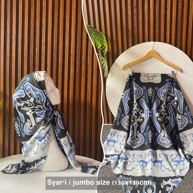 Hijab Voal Motif Syar'i / Voal Motif Jumbo / Voal Motif Syari / Voal Motif Size 130 x 130