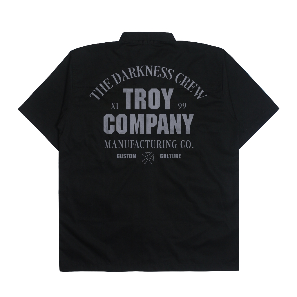 Troy Company Work Shirt Workwear Black Subclub - Kemeja Kerja Workshirt Hitam WSP 3042