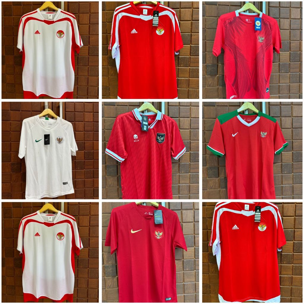 LIVE 10 FANS CELANA RETRO KIDS  JERSEY TIMNAS INDONESIA HOME RETRO 2004 JERSEY INDONESIA RETRO 2004 
