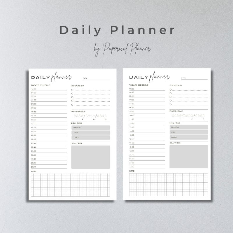 

Daily Planner Loose Leaf Paper
