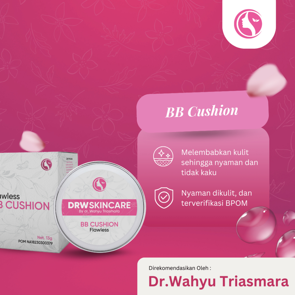 DRW Skincare Whitening Bb Cushion Natural Seriess Flawless Ivory Original Bpom