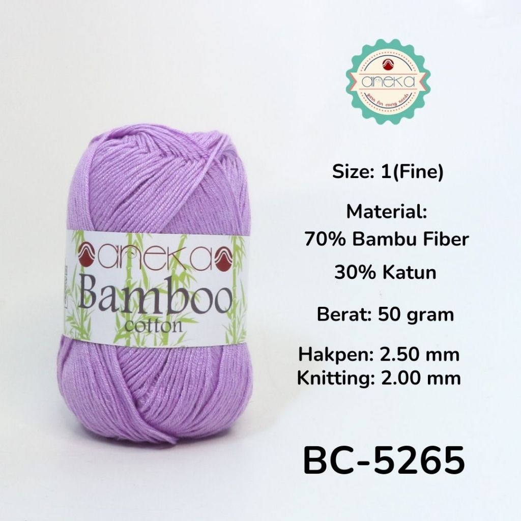 Benang Katun Bambu / Cotton Yarn - 5265 Lilac
