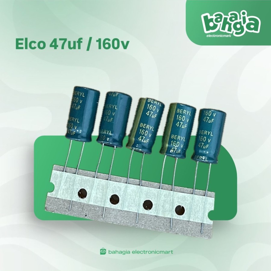 Kapasitor Capacitor ELCO 47uf 160v / 47 uf 160 v / 47uf/160v