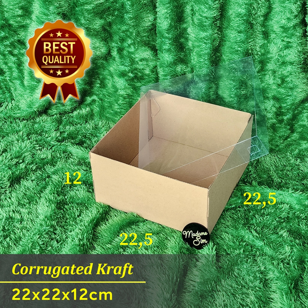

BOX MIKA - DUS KUE - KOTAK - KARDUS 22x22x12 (ISI : 10 PCS)