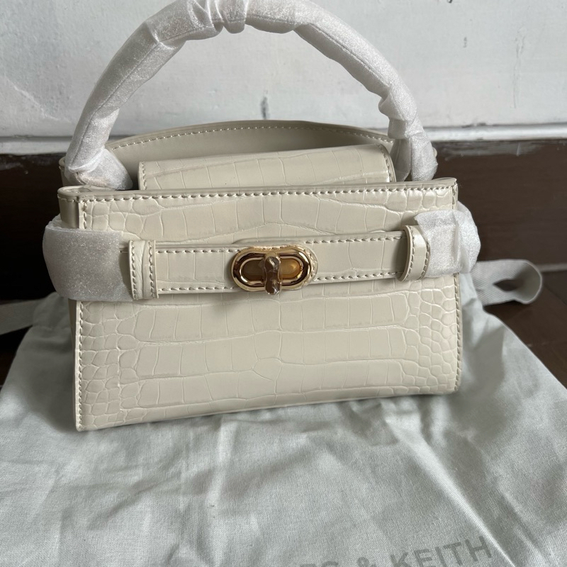 Tas Wanita CK Aubrielle Croco White New