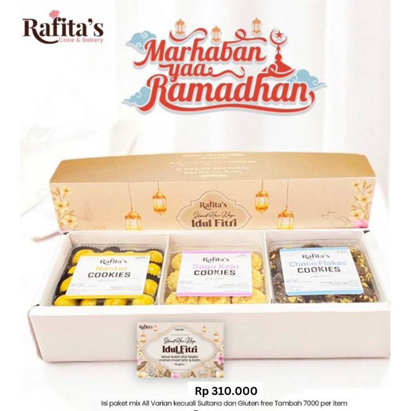 

Hampers Kue Kering Lebaran Paket Family B isi 3 Toples