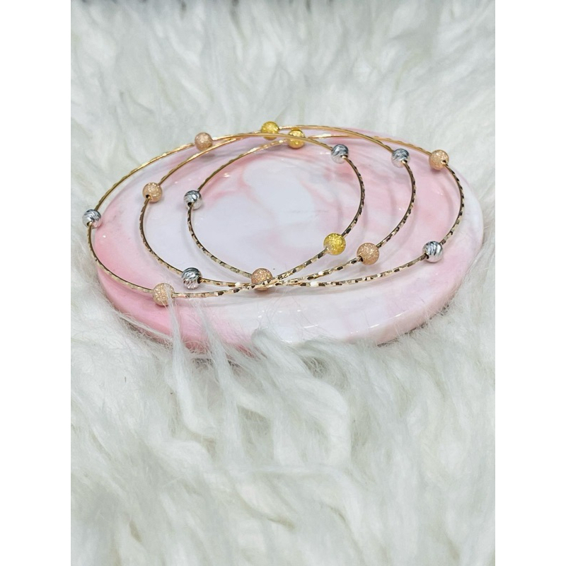 gelang keroncong bola pasir colorfull terbaru emas asli kadar 700