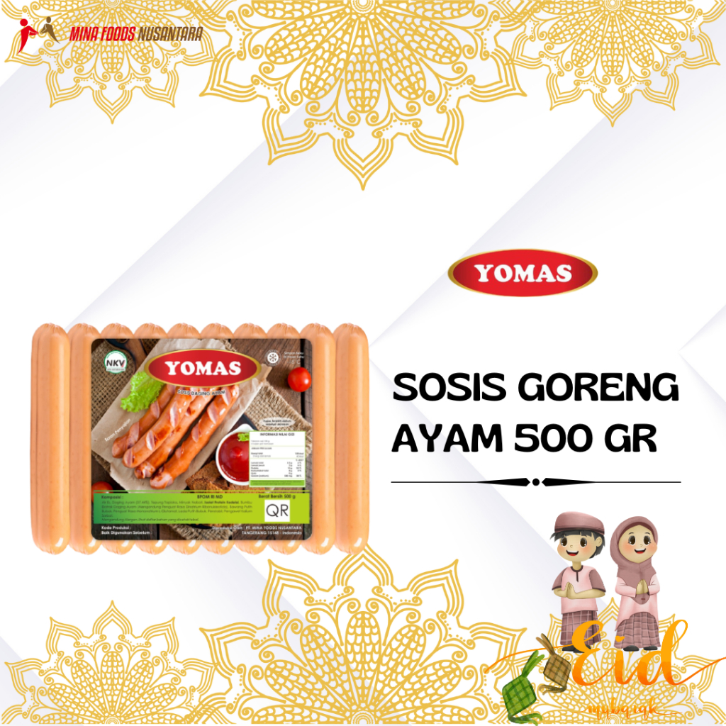 

YOMAS - SOSIS AYAM SELULOSE 500 GR ISI 20