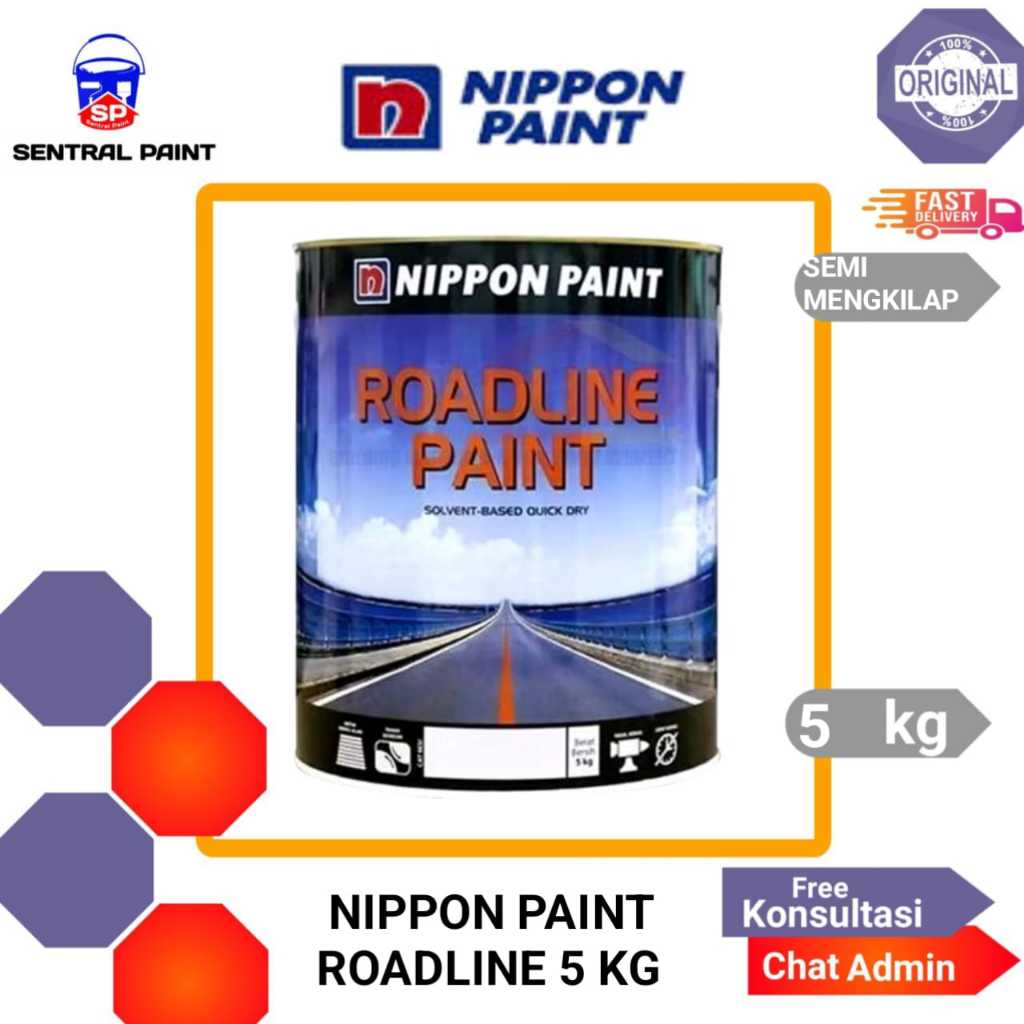 Cat Roadline Nippon Paint 5kg/ Cat Marka Jalan Nippon Paint / Cat Jalan Raya 5Kg Nippon Paint