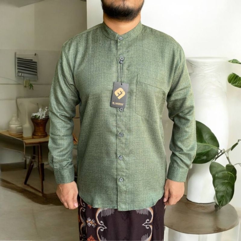 Baju Koko El Haddad Motif Kemeja / Koko Premium