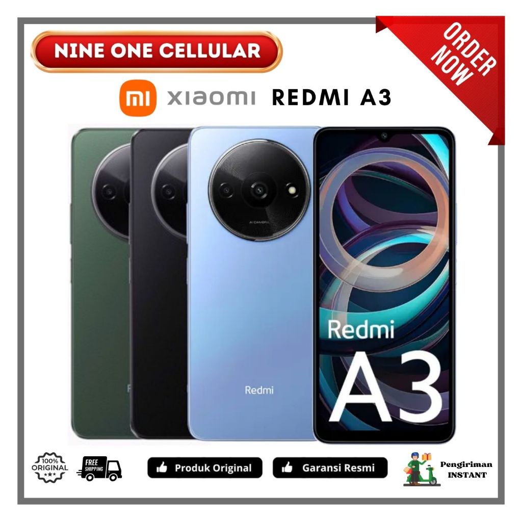 Xiaomi Redmi A3 4G (Ram4+4/128Gb) Garansi Resmi 1 Tahun