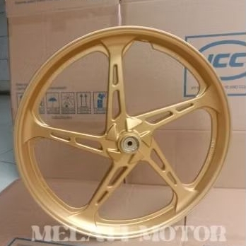 Pelek Vleg Racing Depan Motor Yamaha Jupiter Z Burhan/Zupiter z1 Original warna gold