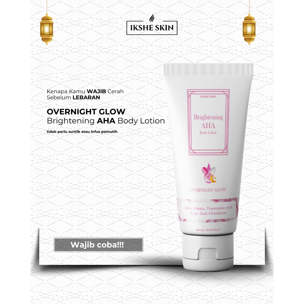 IKSHE SKIN - Brightening AHA Body Lotion - By IK Natural Glowing Skincare