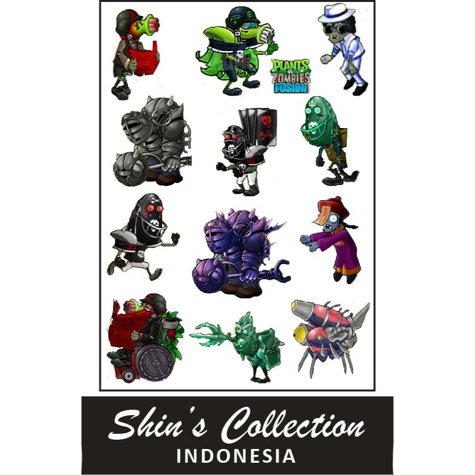 Sticker stiker Plants vs Zombies 1 pc