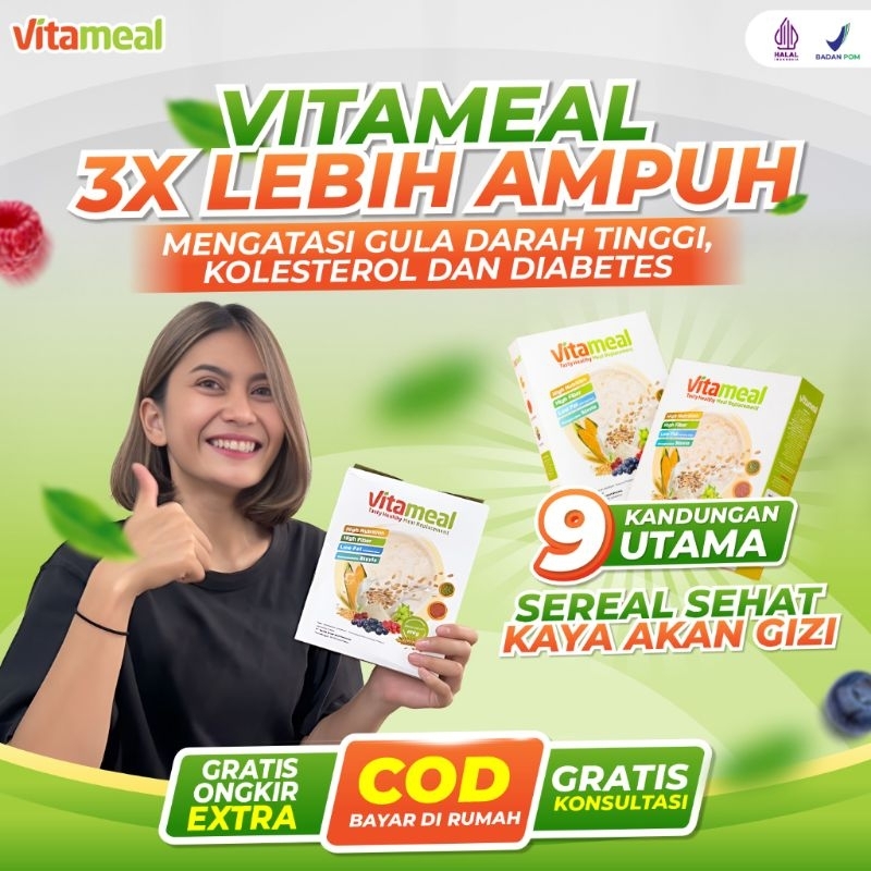 

Vitameal Sereal Sehat 3x Lebih Ampuh Mengatasi Gula Darah Tinggi Kolesterol & Diabetes Asli Vita Meal