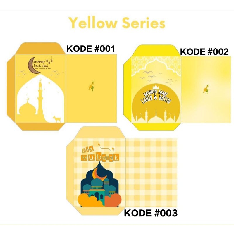 

Amplop Lebaran Mix Yellow Series isi 10 pcs