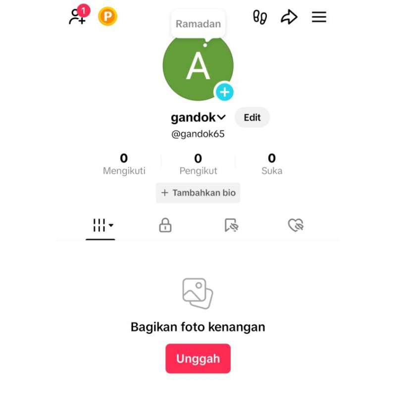 akun baru TikTok