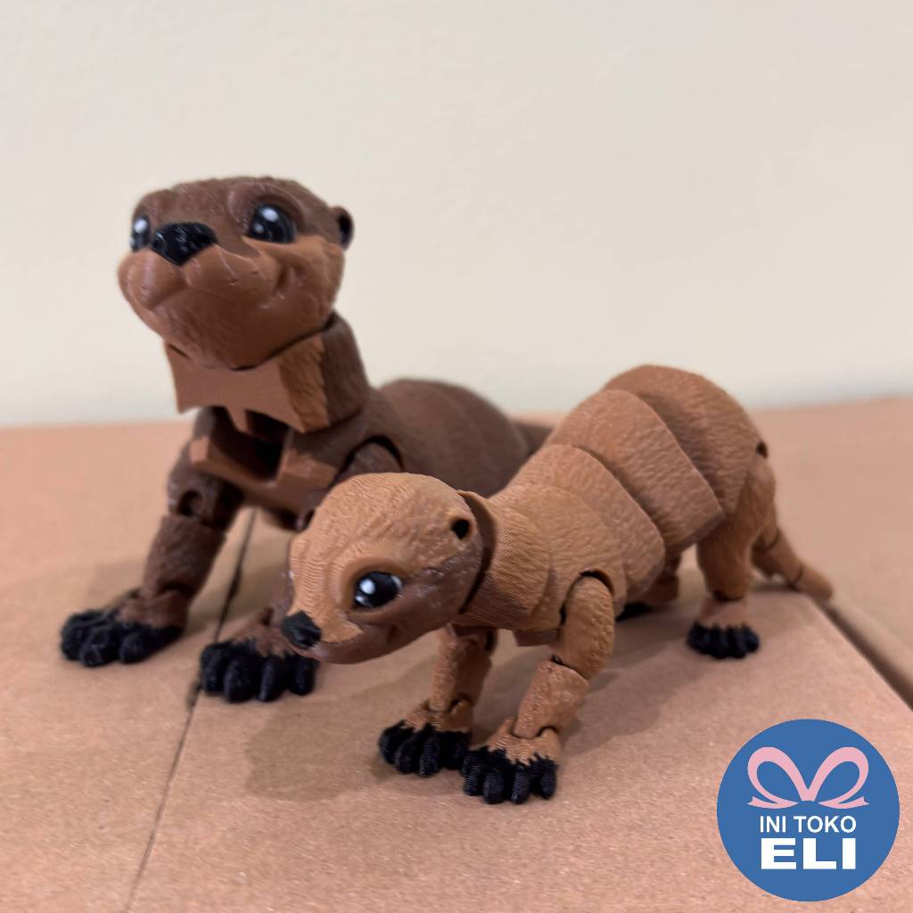 Otter Bergerak Figur Koleksi & Dekorasi Lucu Toy