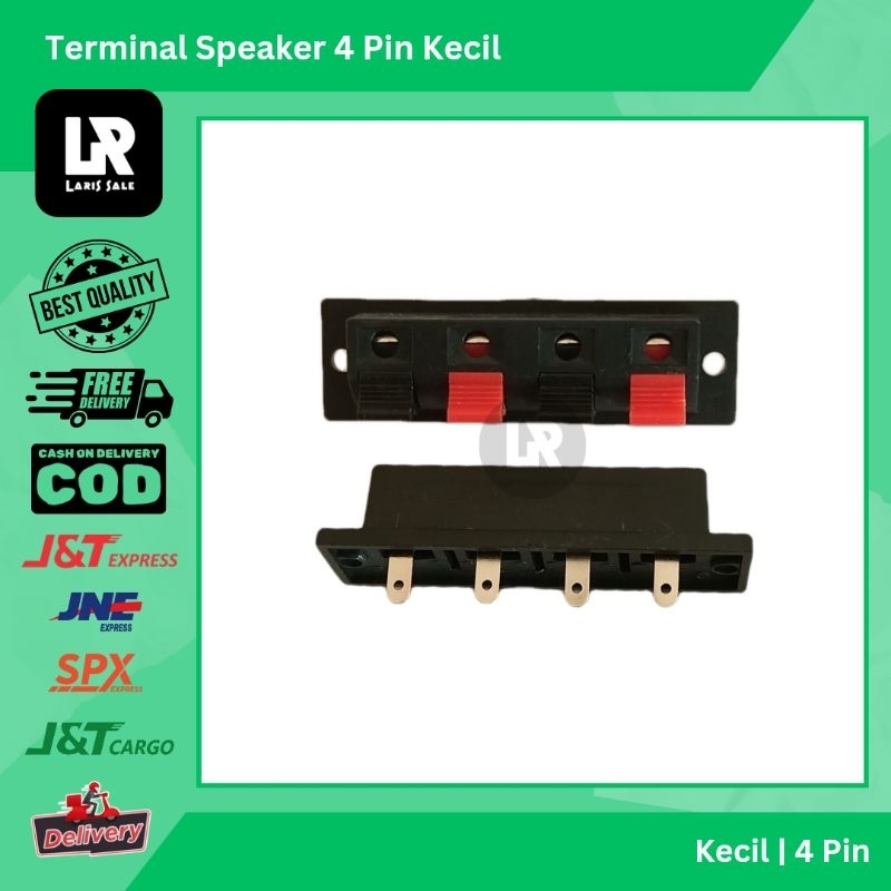 Soket Terminal Jepit Kabel Speaker 4 Pin Socket Kecil