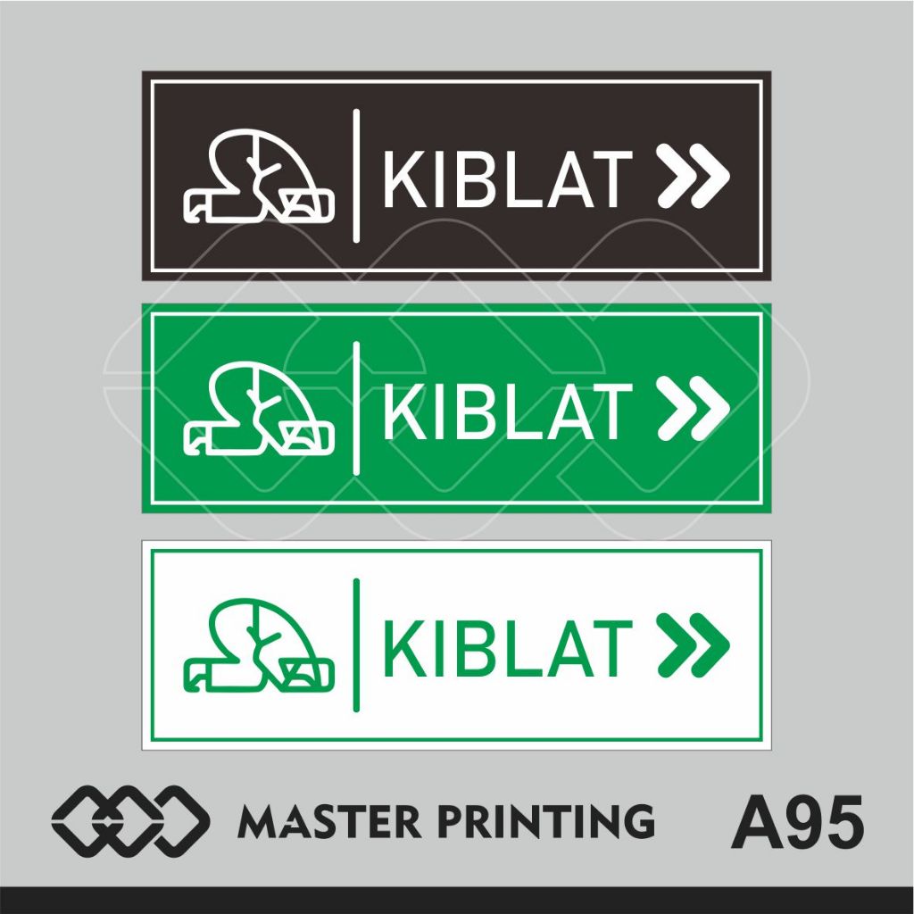 

A95 - Acrylic Sign, Stiker Akrilik Arah Kiblat, Tahan Air, Termurah, dan Bisa Custom