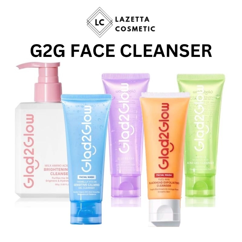 Glad2Glow G2G Face Wash | G2G Blueberry Facial Cleanser | Cleanser G2G | Face Wash G2G