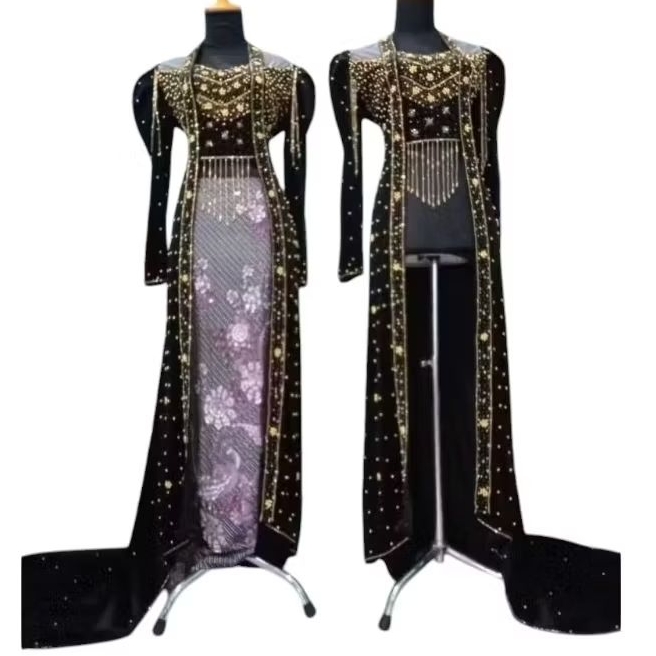 kebaya kutubaru payet lengan balon kombinasi (NN)