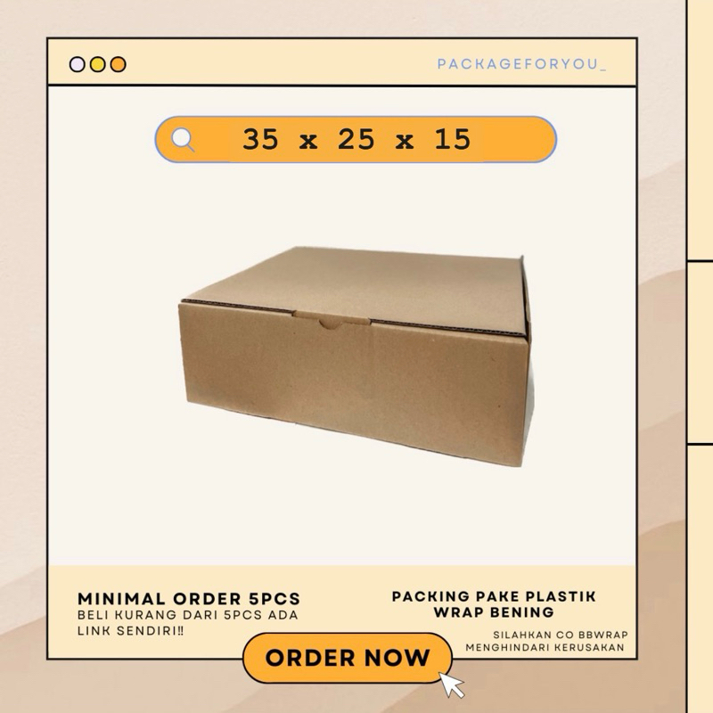 

DIECUT Kardus Packing / Box Packing Uk 35x25x15 Cm