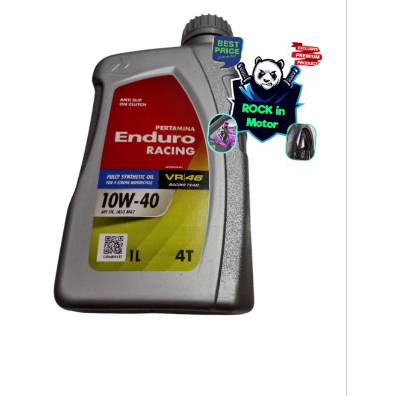Oli Termurah ORIGINAL Enduro Racing Fuly sintetic 1ltr 10w-40 for Vixion old/new/Satria Fu/Mega pro 