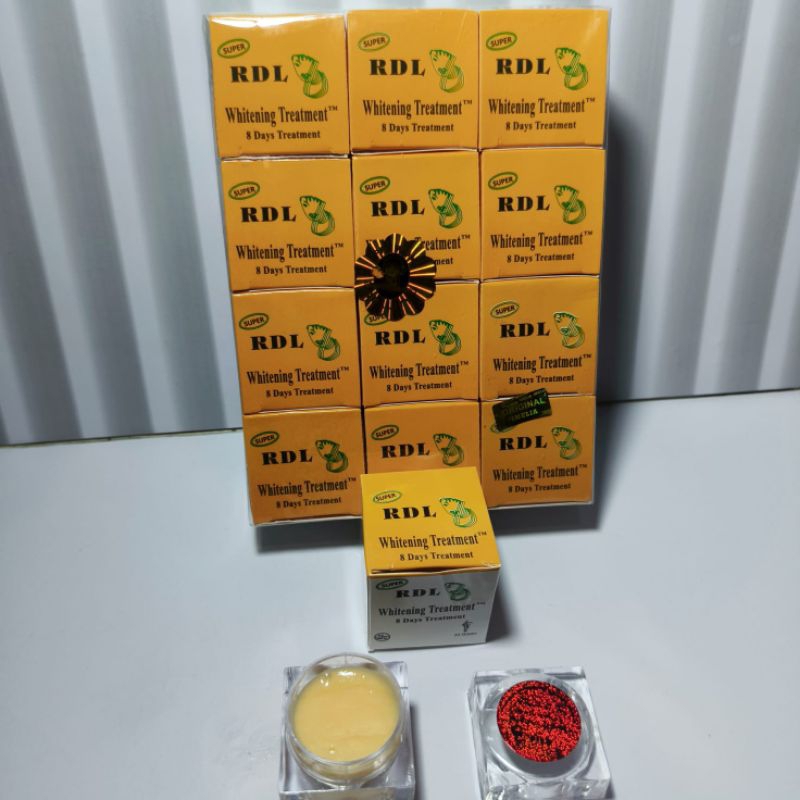 12PCS // CREAM RDL SUPER WHITENING TREATMENT 8 DAYS SIANG&MALAM ORIGINAL